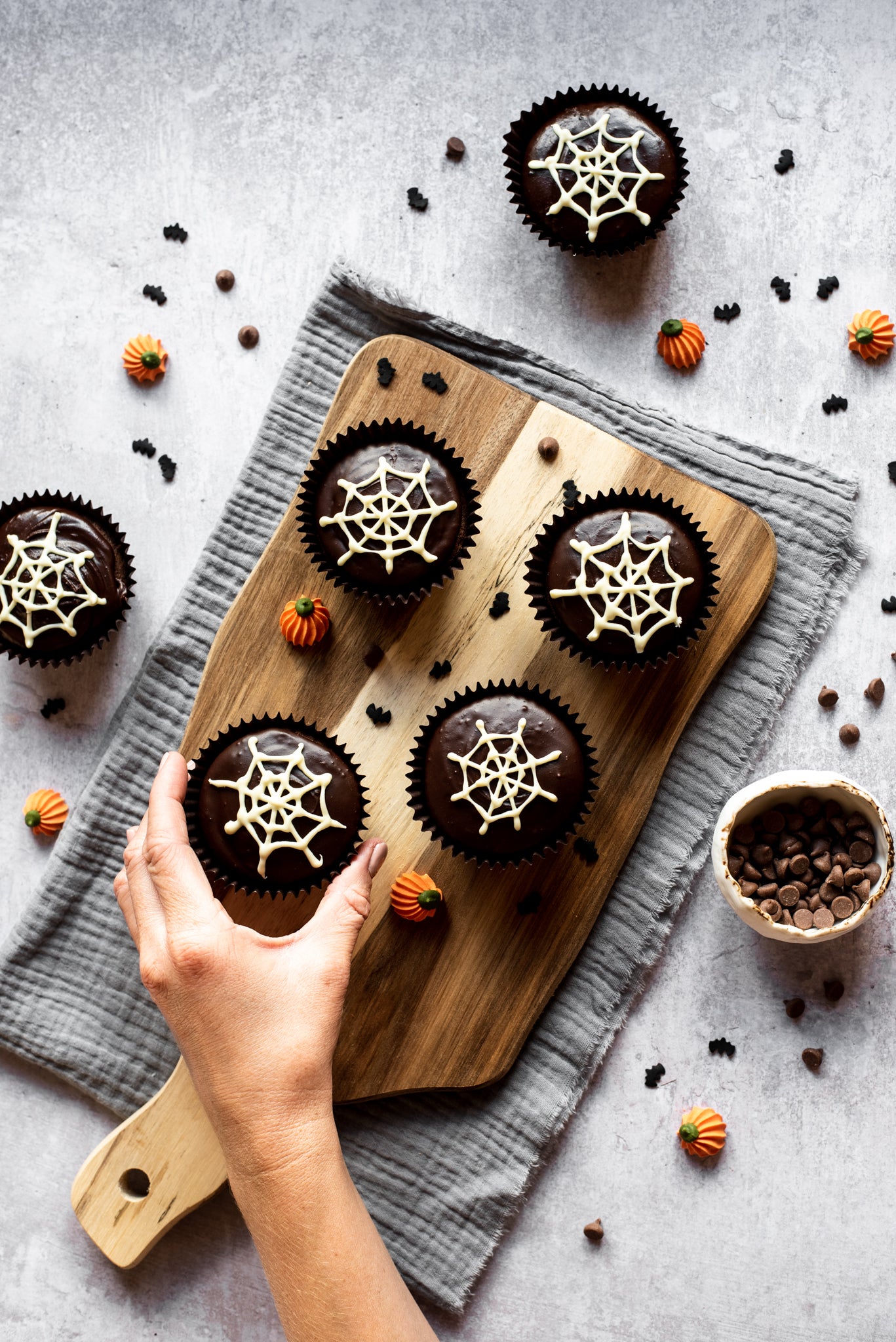 Spider Web Cupcakes