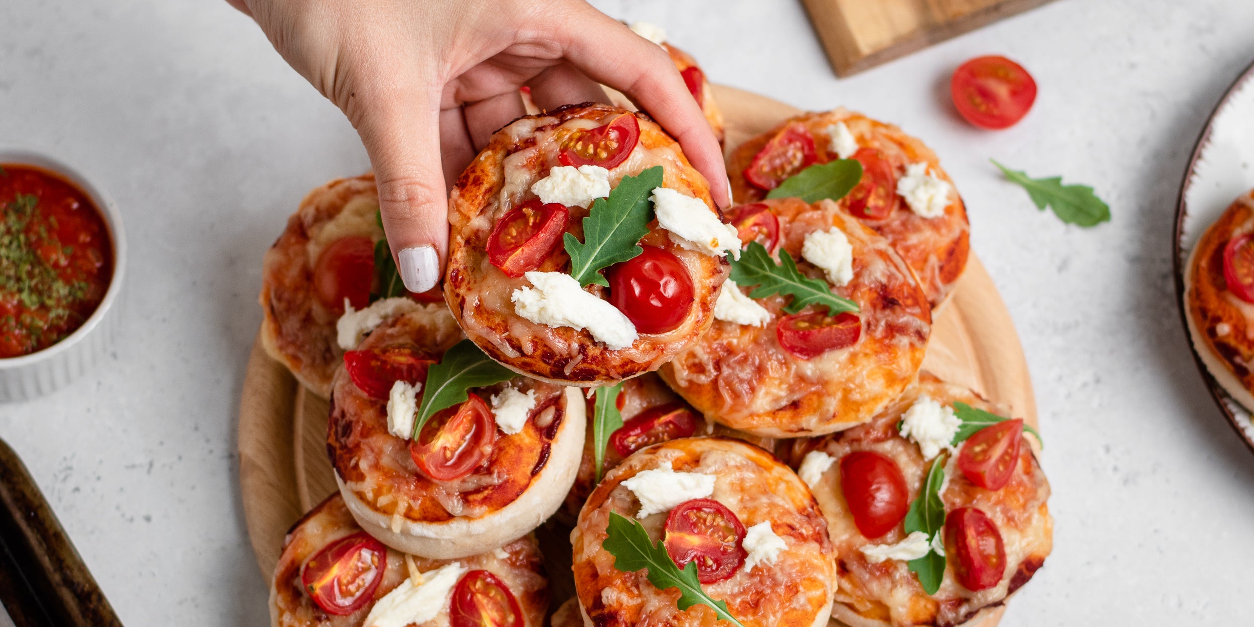 Mini Cheese & Tomato Pizzas