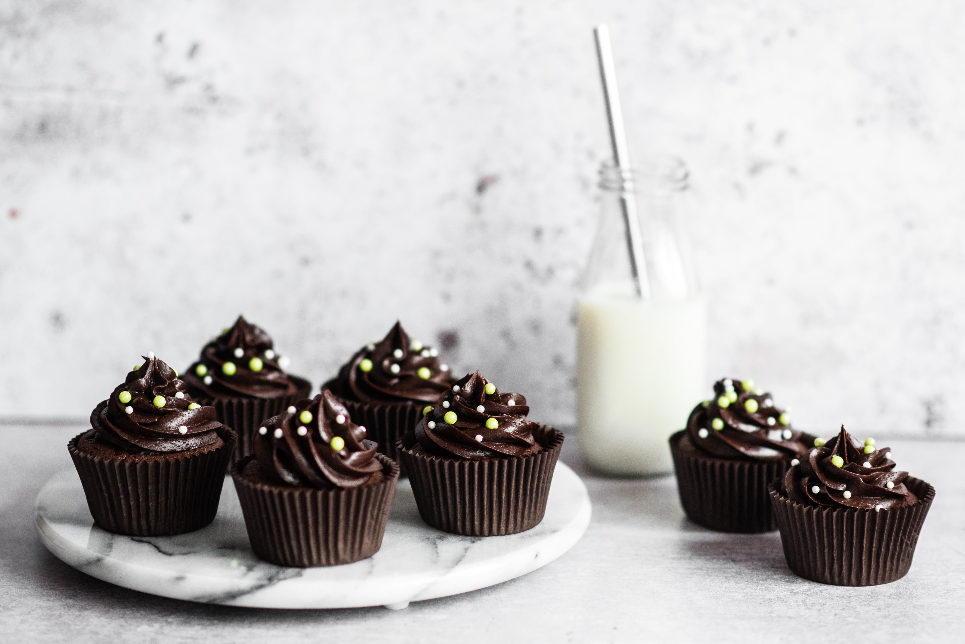 Chocolate cupcakes with chocolate buttercream