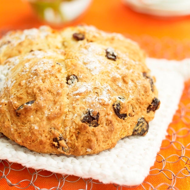 Scone made with buttermilk and dried sour cherries