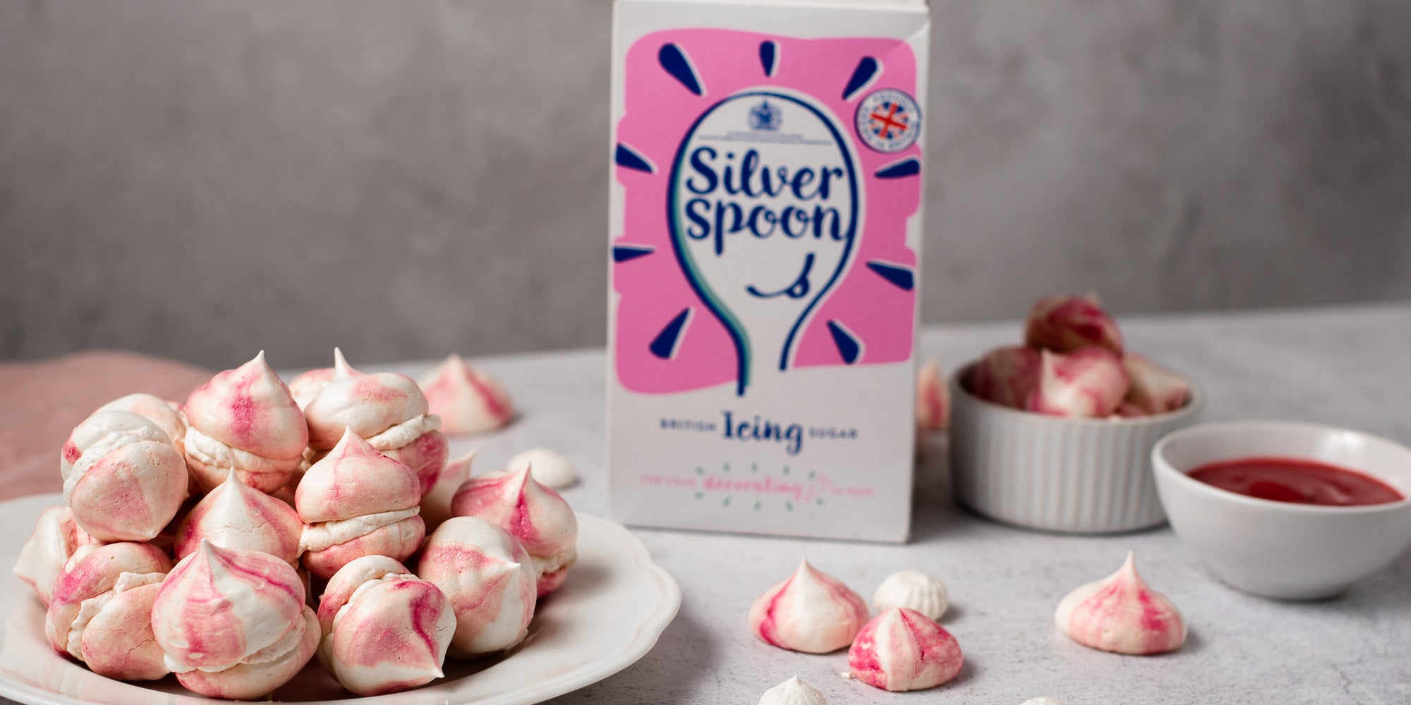 Pink Swirled Meringues