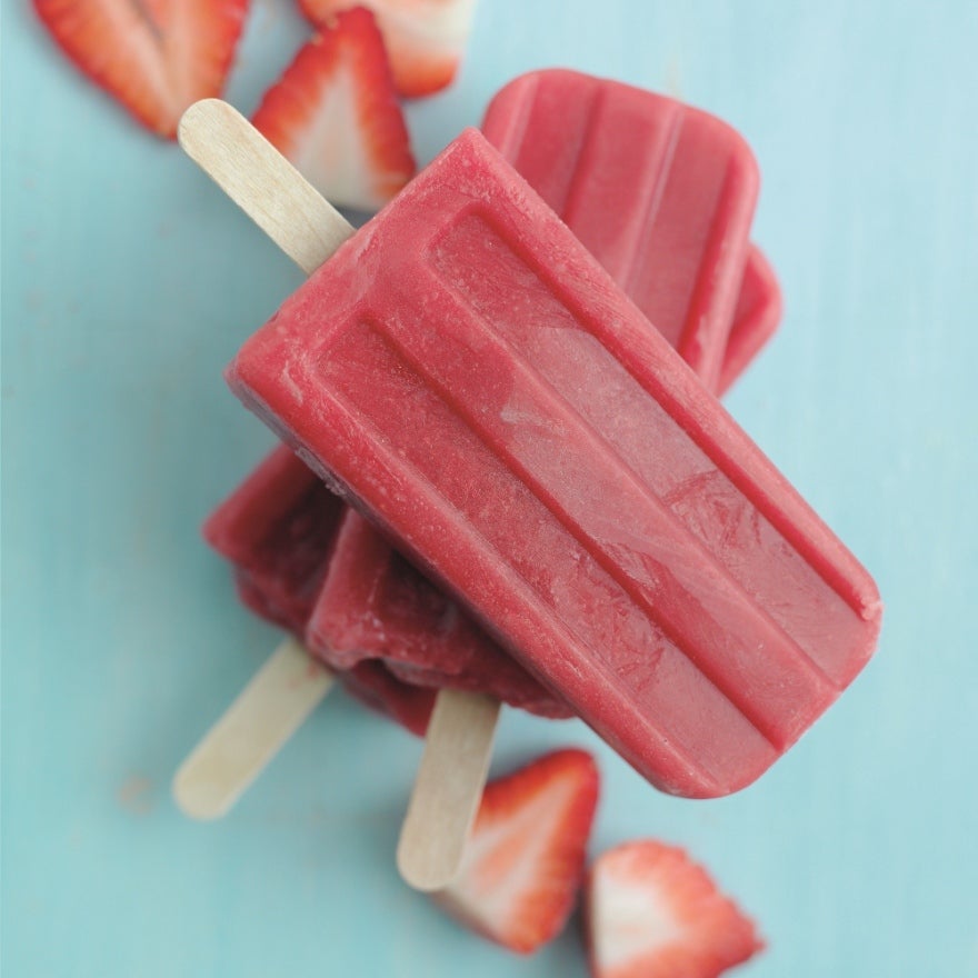 Strawberry & Custard Lollies