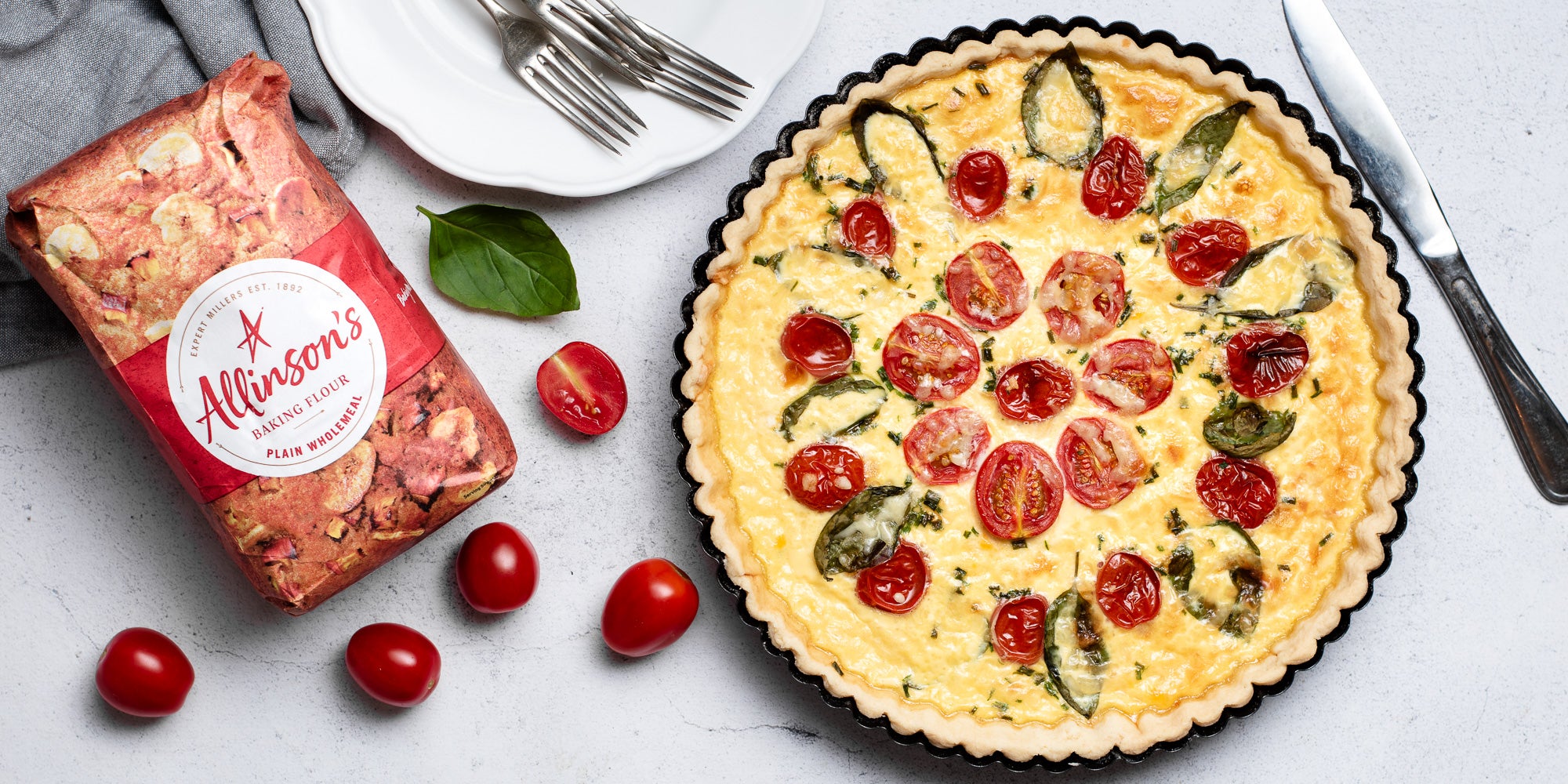 Cheese & Tomato Quiche