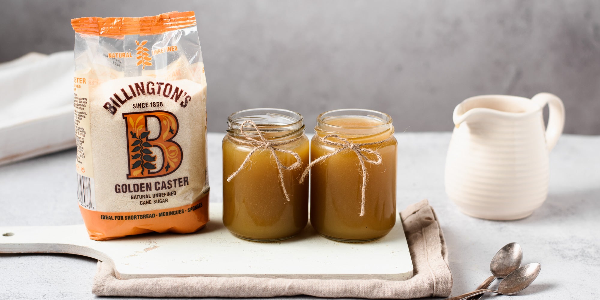 Toffee Sauce poured into a jar