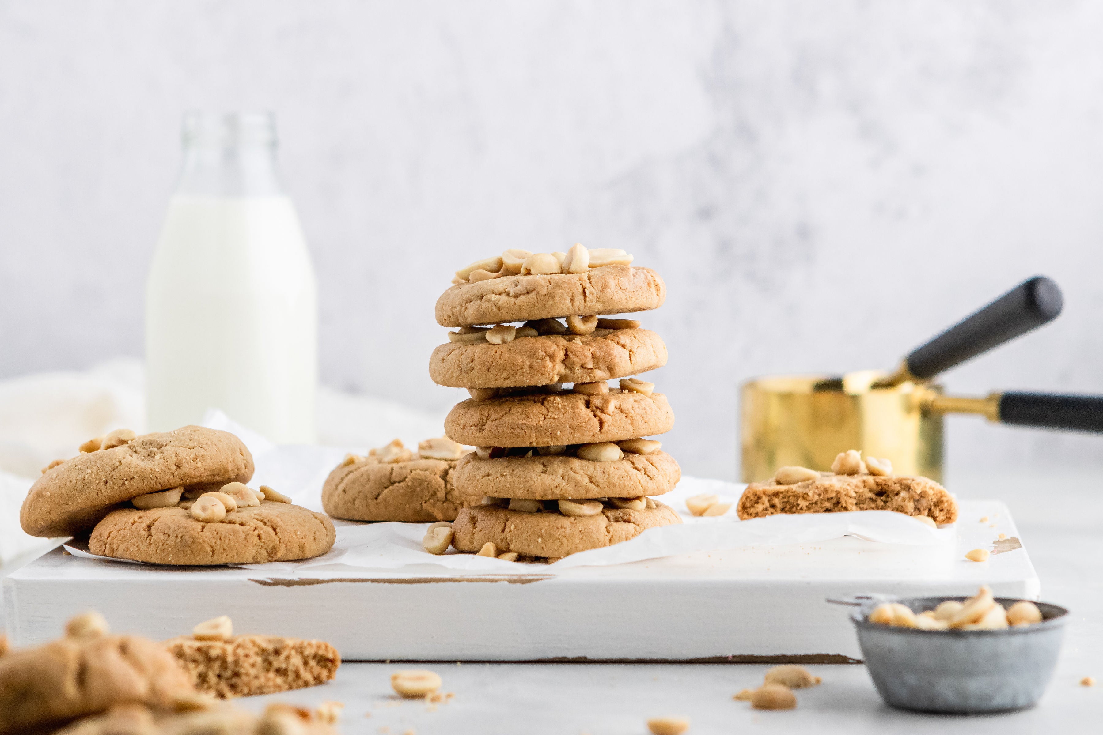 stack of peanut butter cookies