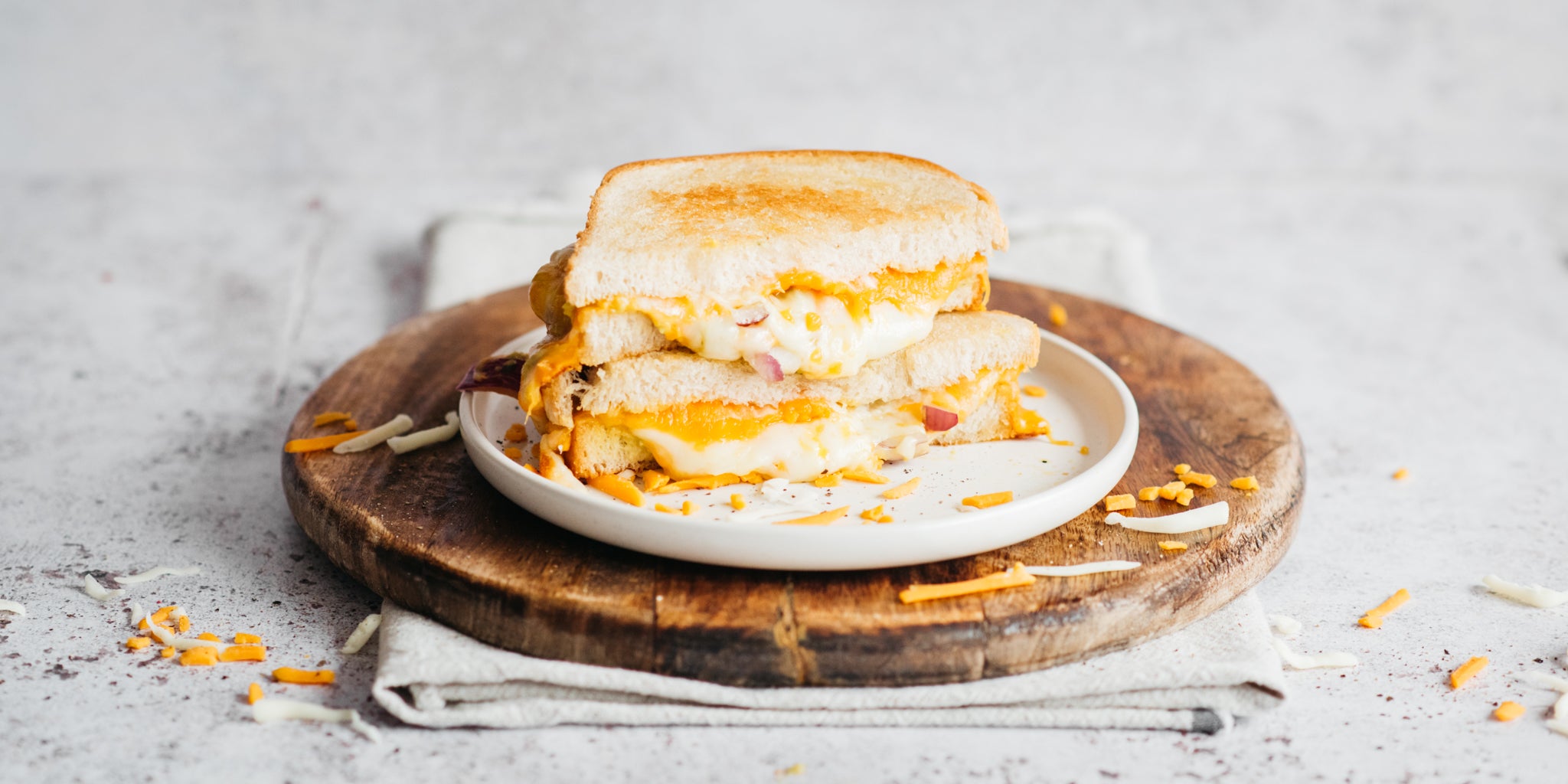 Fried egg sandwich made with fresh homemade white bread