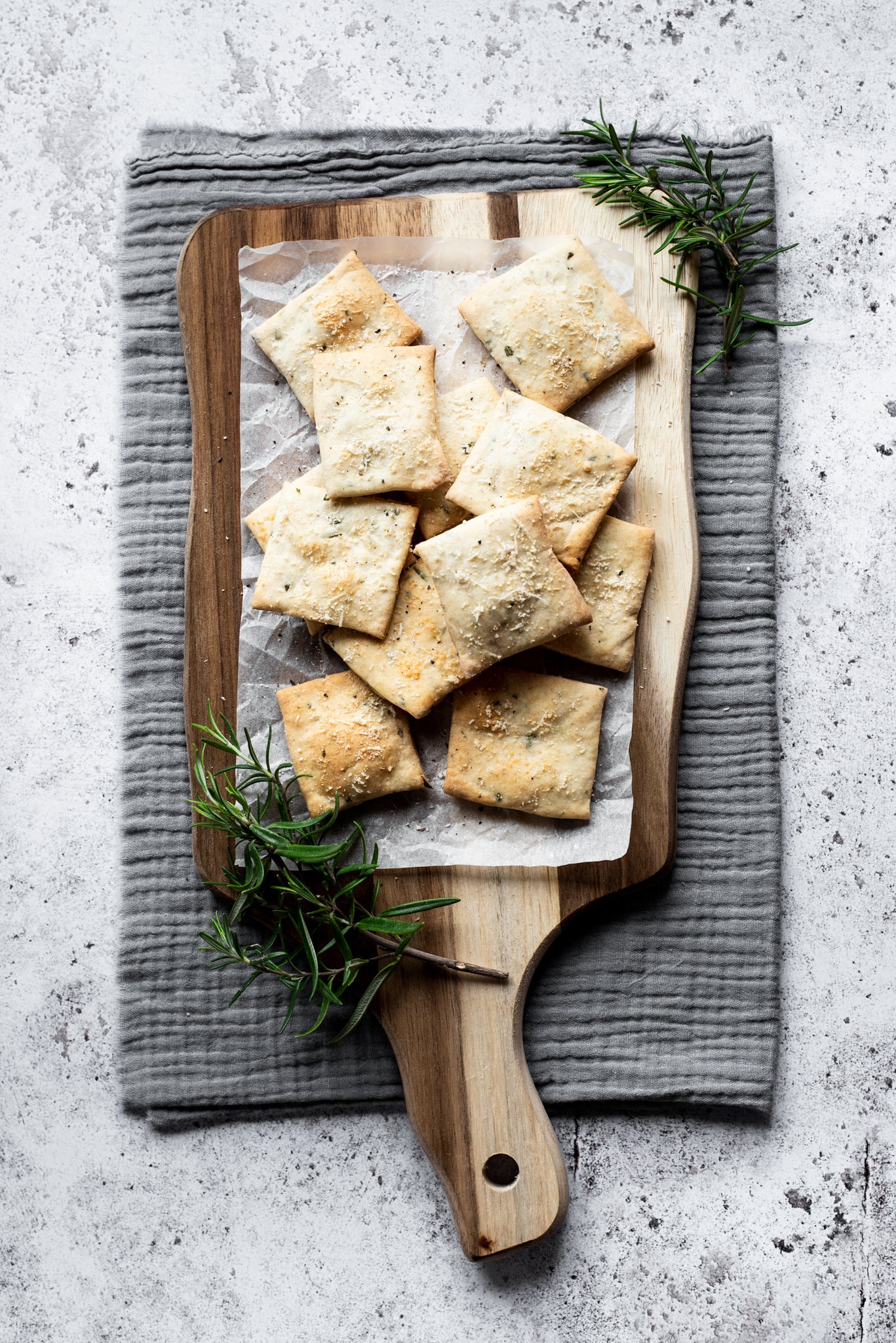 Rosemary & Parmesan Crackers