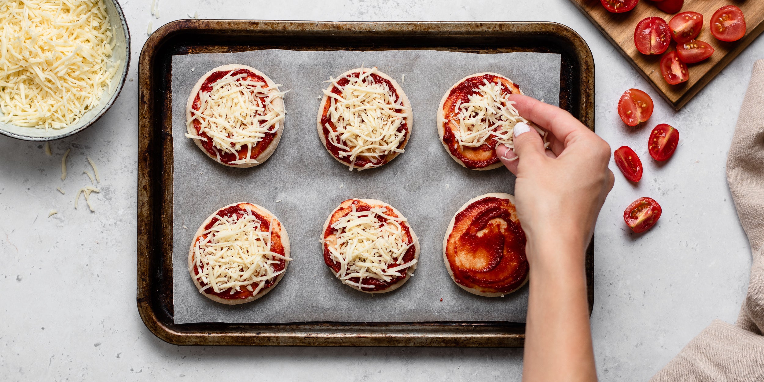 Mini Cheese & Tomato Pizzas