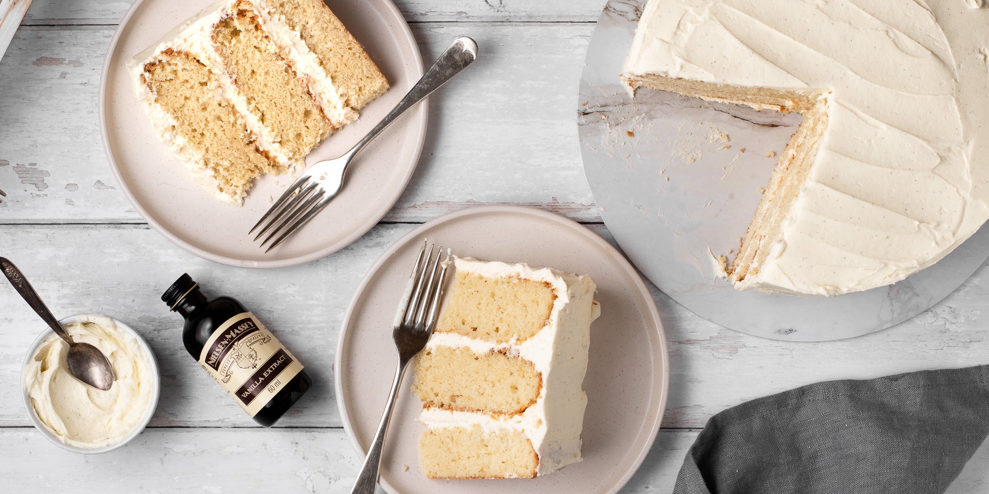 Vanilla Cake on a plate