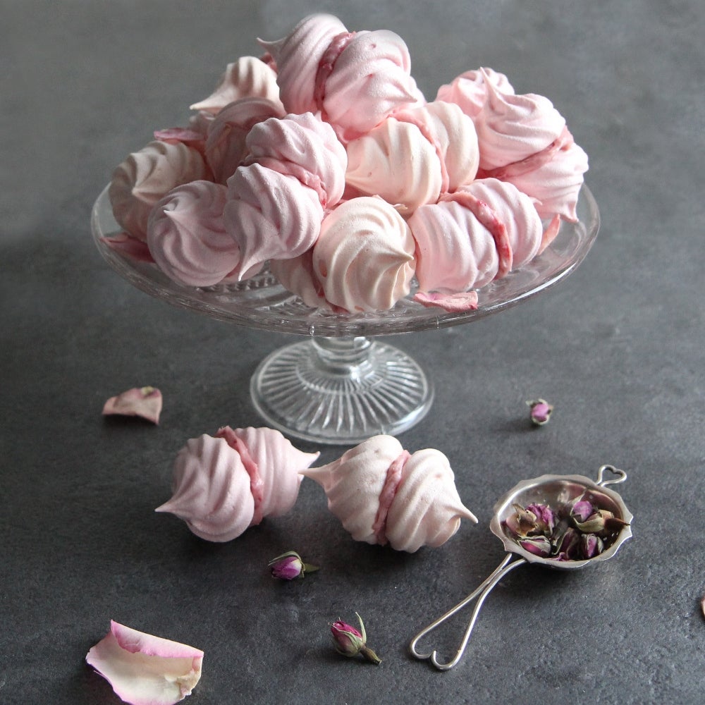 Rose Water Meringue Kisses