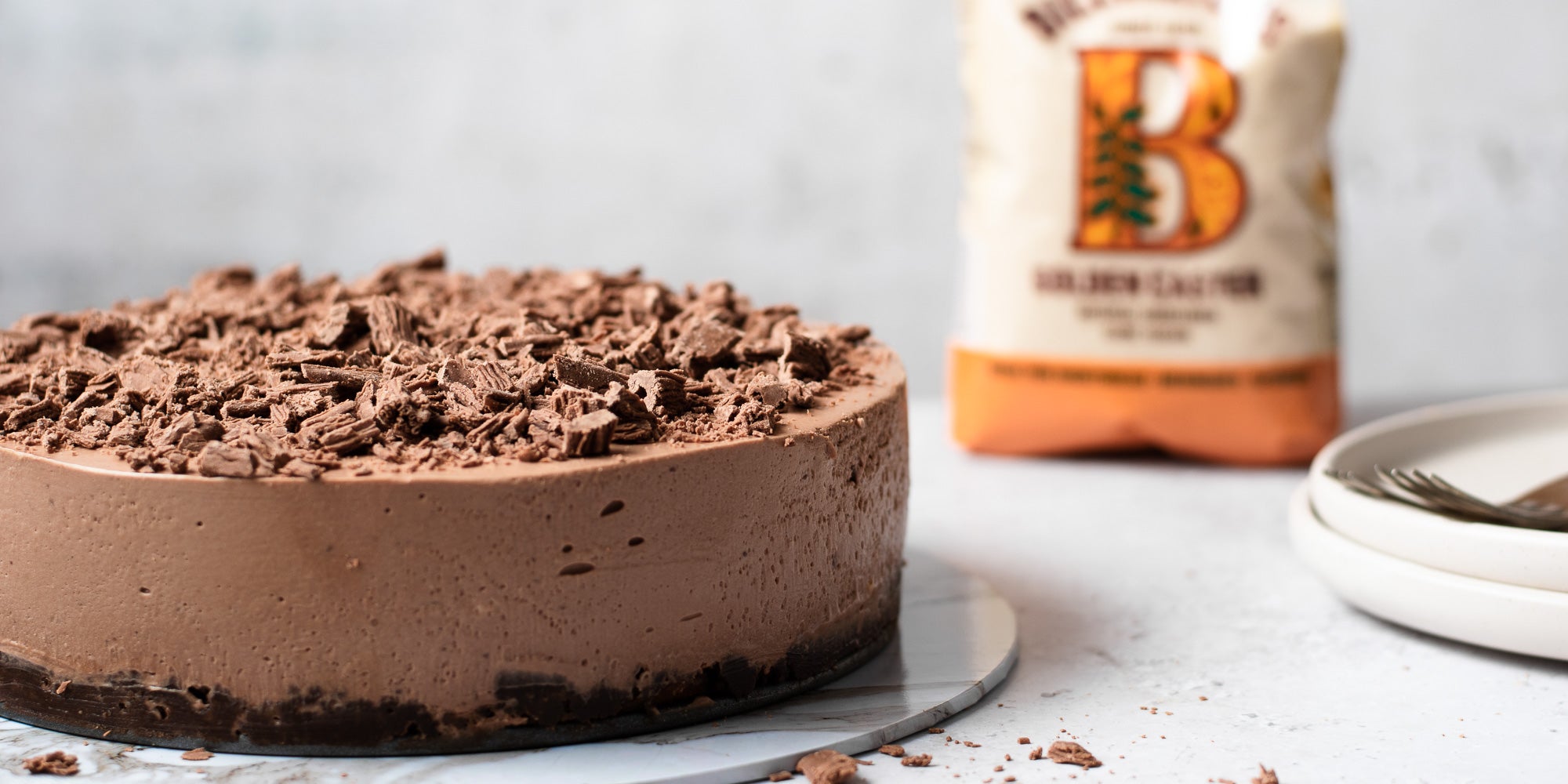 No bake chocolate flake cheesecake