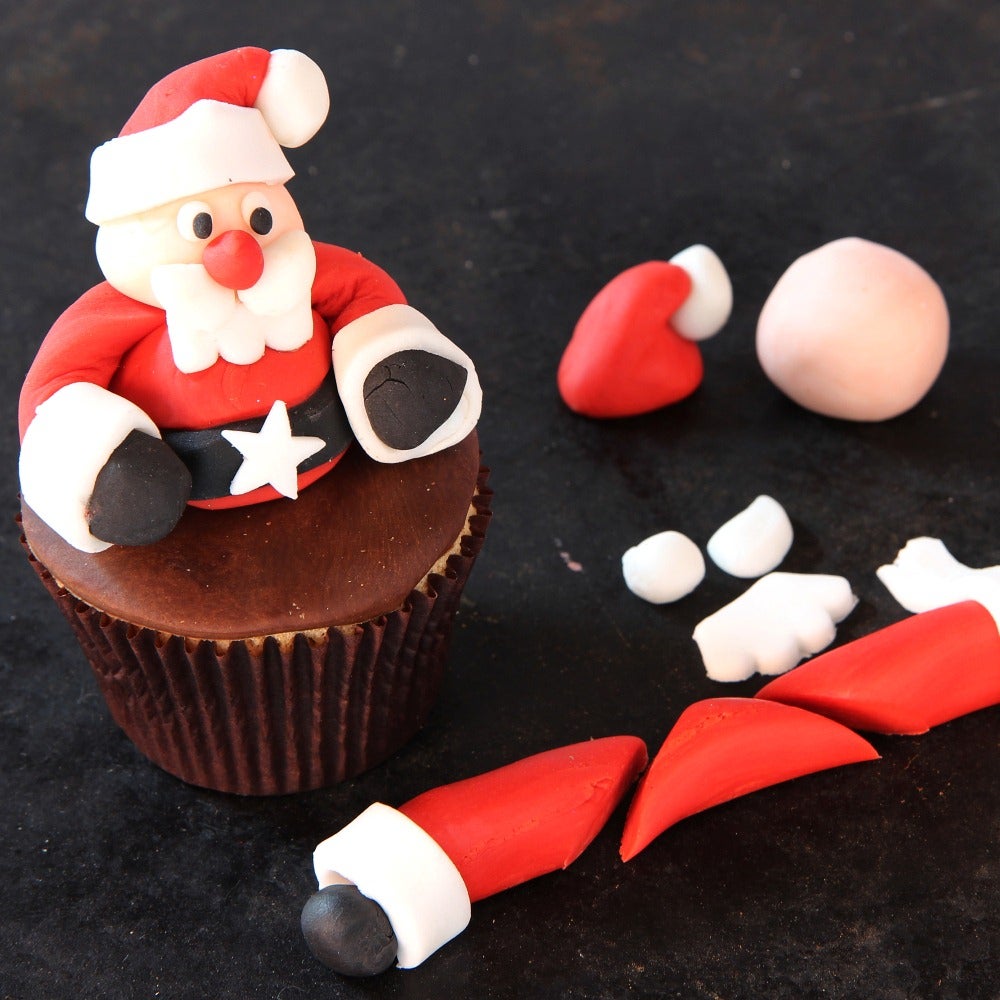 Father christmas cupcake