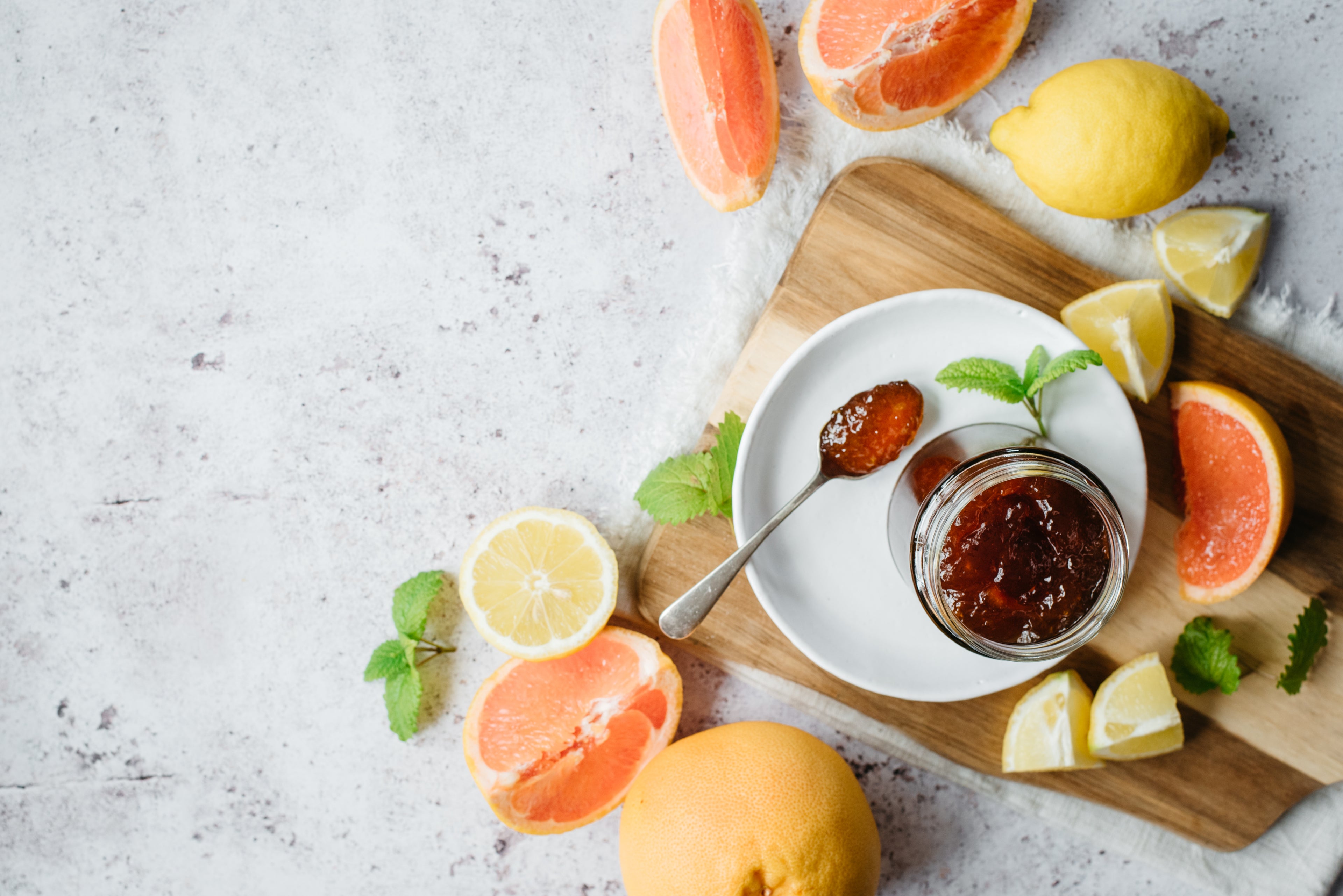 Grapefruit Lemon Marmalade in a jar
