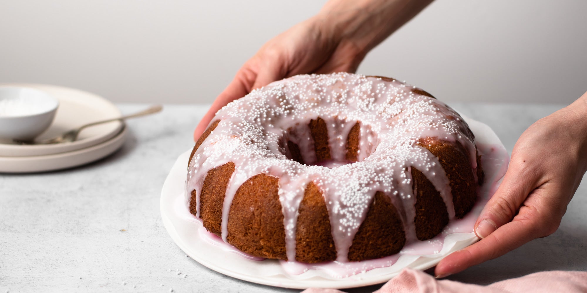 Strawberry Marble Bundt Cake