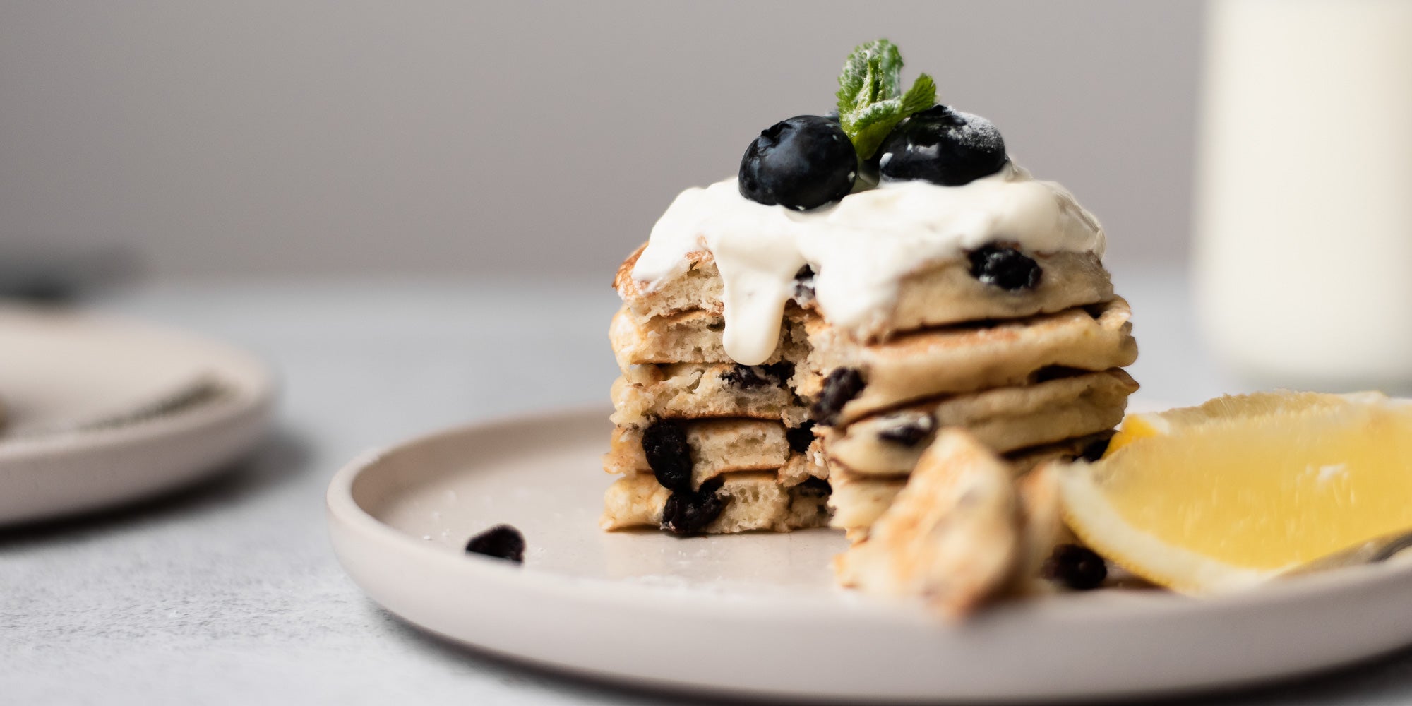 Lemon and Raisin Pancakes stacked