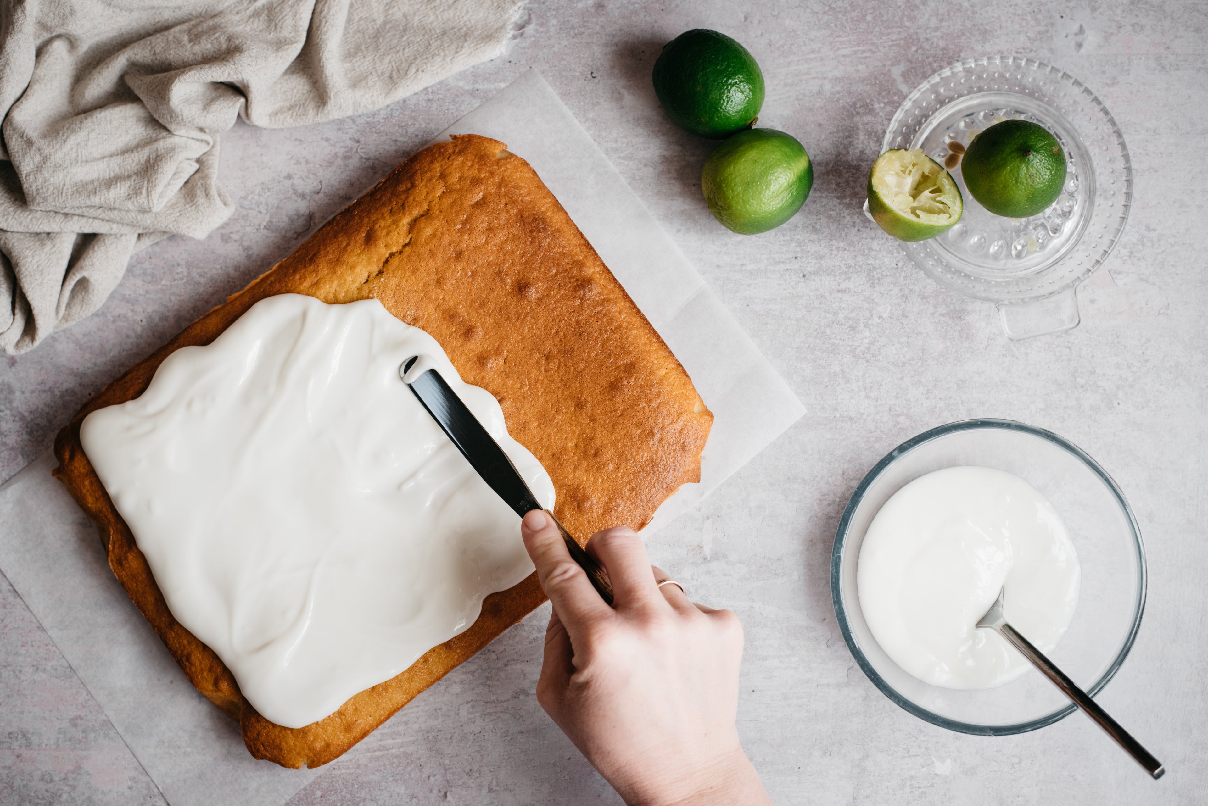 Iced Lime Traybake