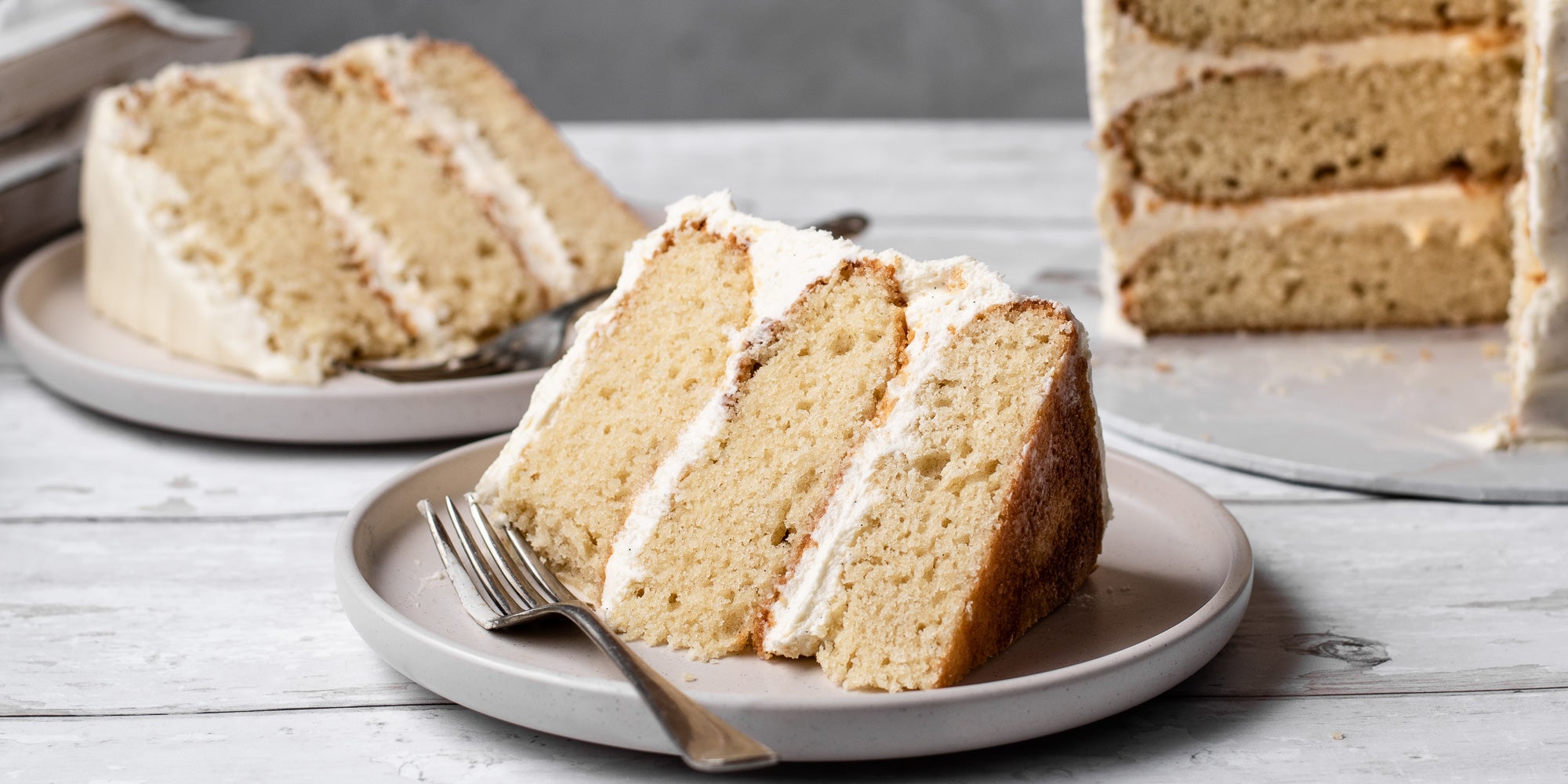 Vanilla Cake on a plate