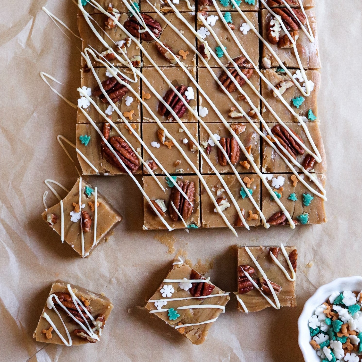 White Chocolate & Pecan Christmas Fudge