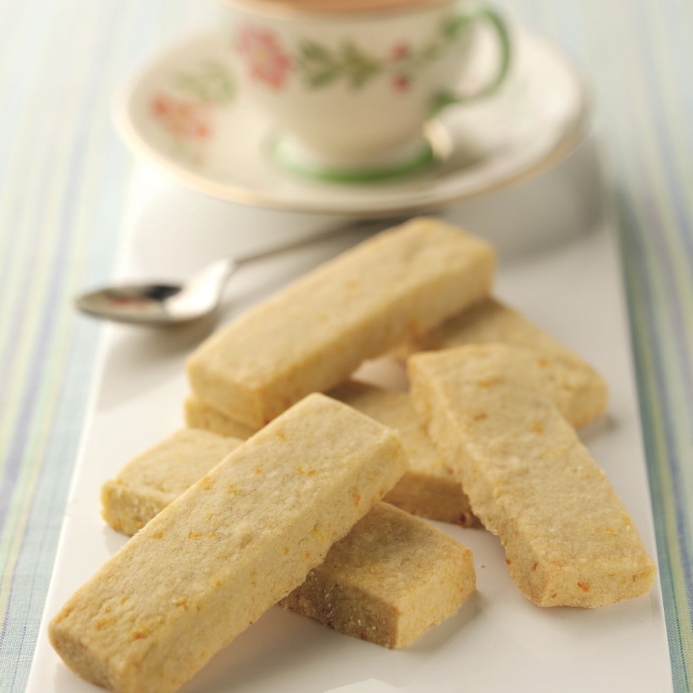 Reduced Sugar Orange & Rose Water Shortbread