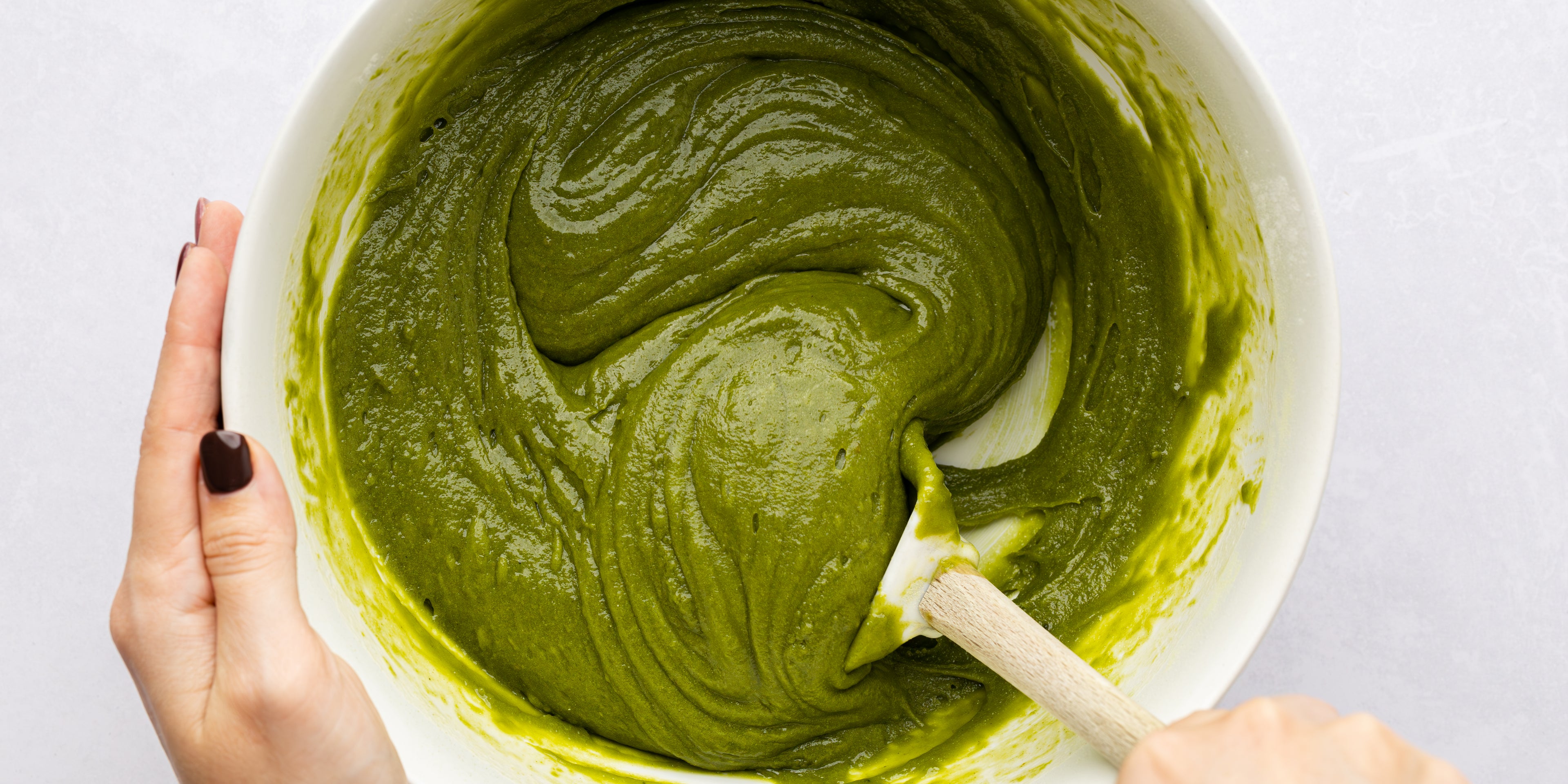 Bowl of mixture being stirred