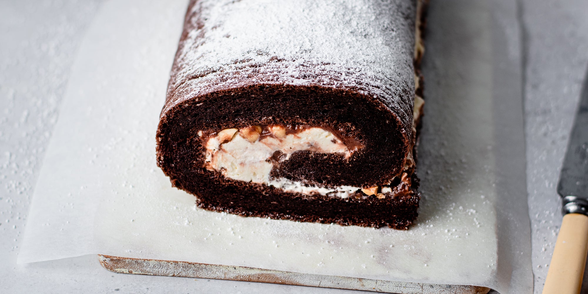 Close up of Chocolate Roulade
