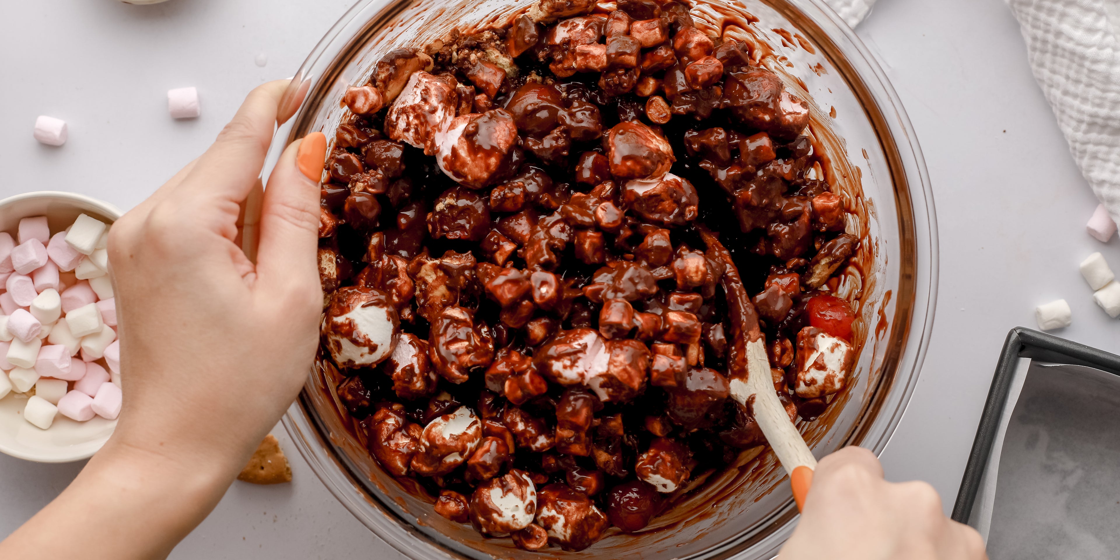 Rocky Road mixture in a bowl