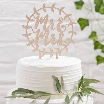 Mr and Mrs Cake Topper