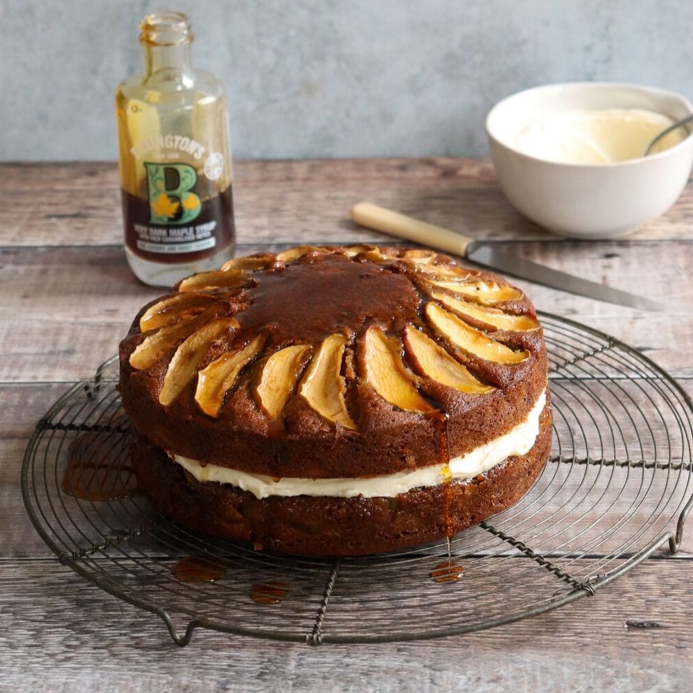 Maple Sticky Toffee Apple Cake