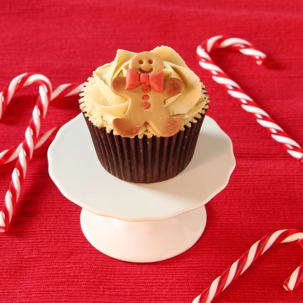 Gingerbread men cupcakes