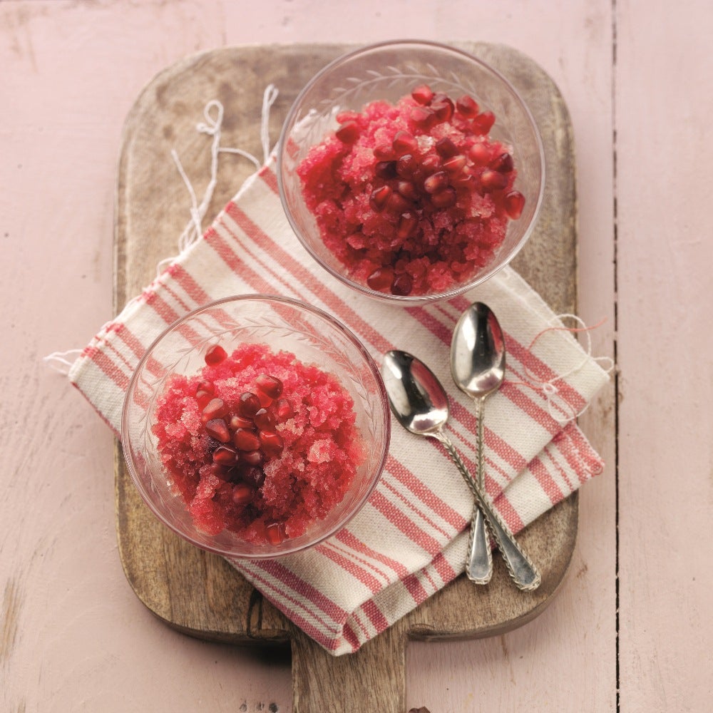 Rose Water & Pomegranate Granita