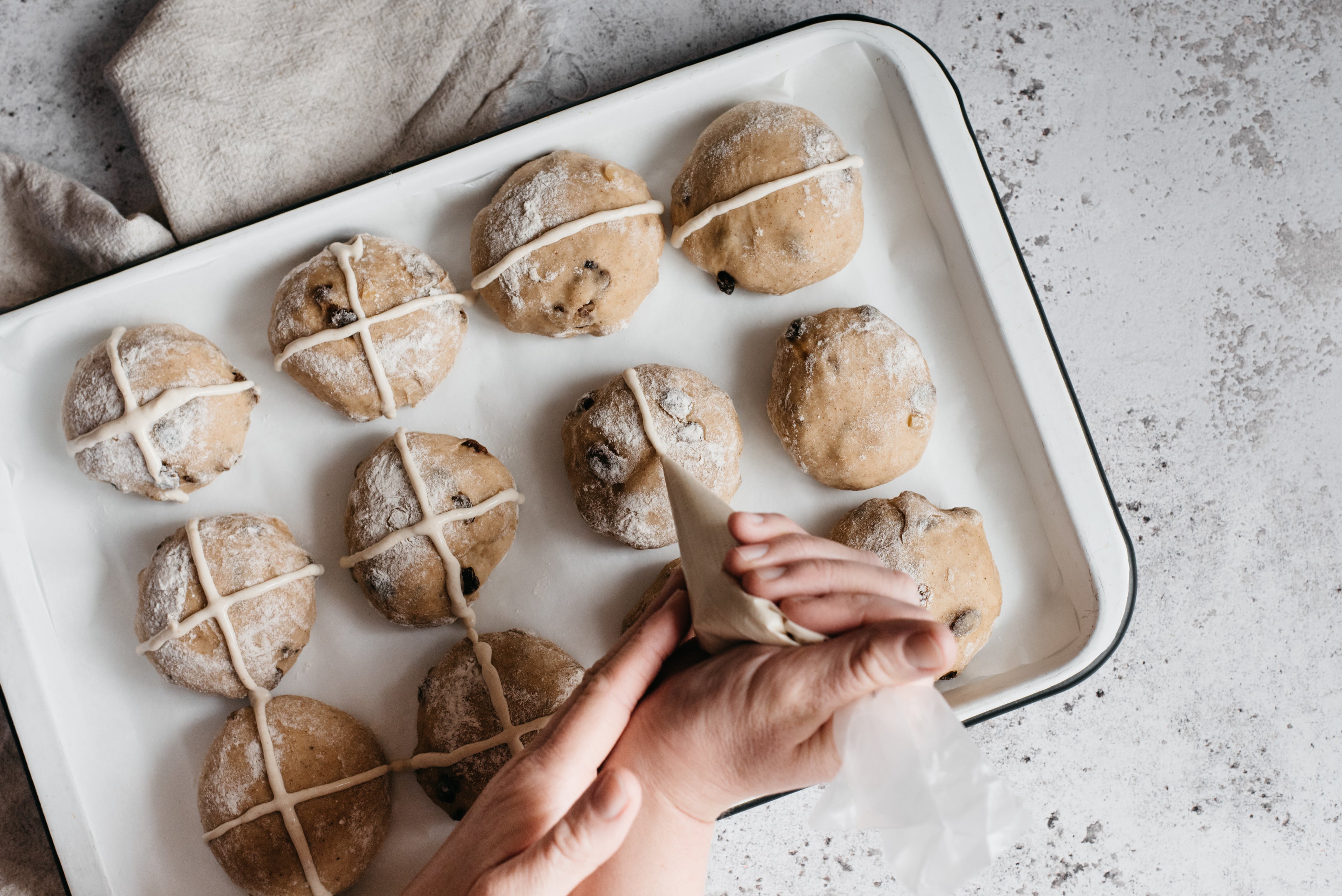 Sourdough Hot Cross Buns