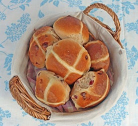 Cranberry & Chocolate Hot Cross Buns