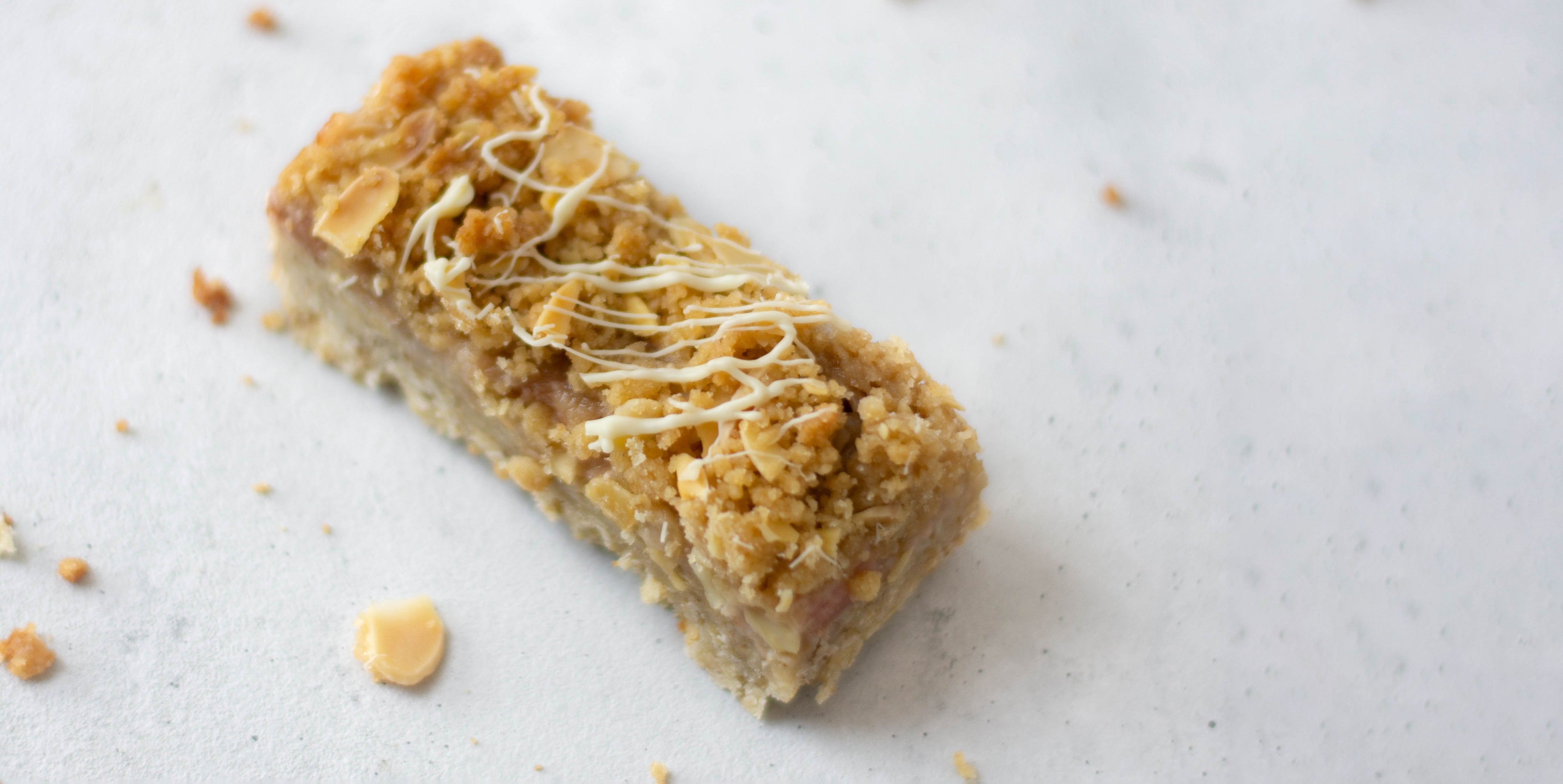 Single Rhubarb Crumble Slice 