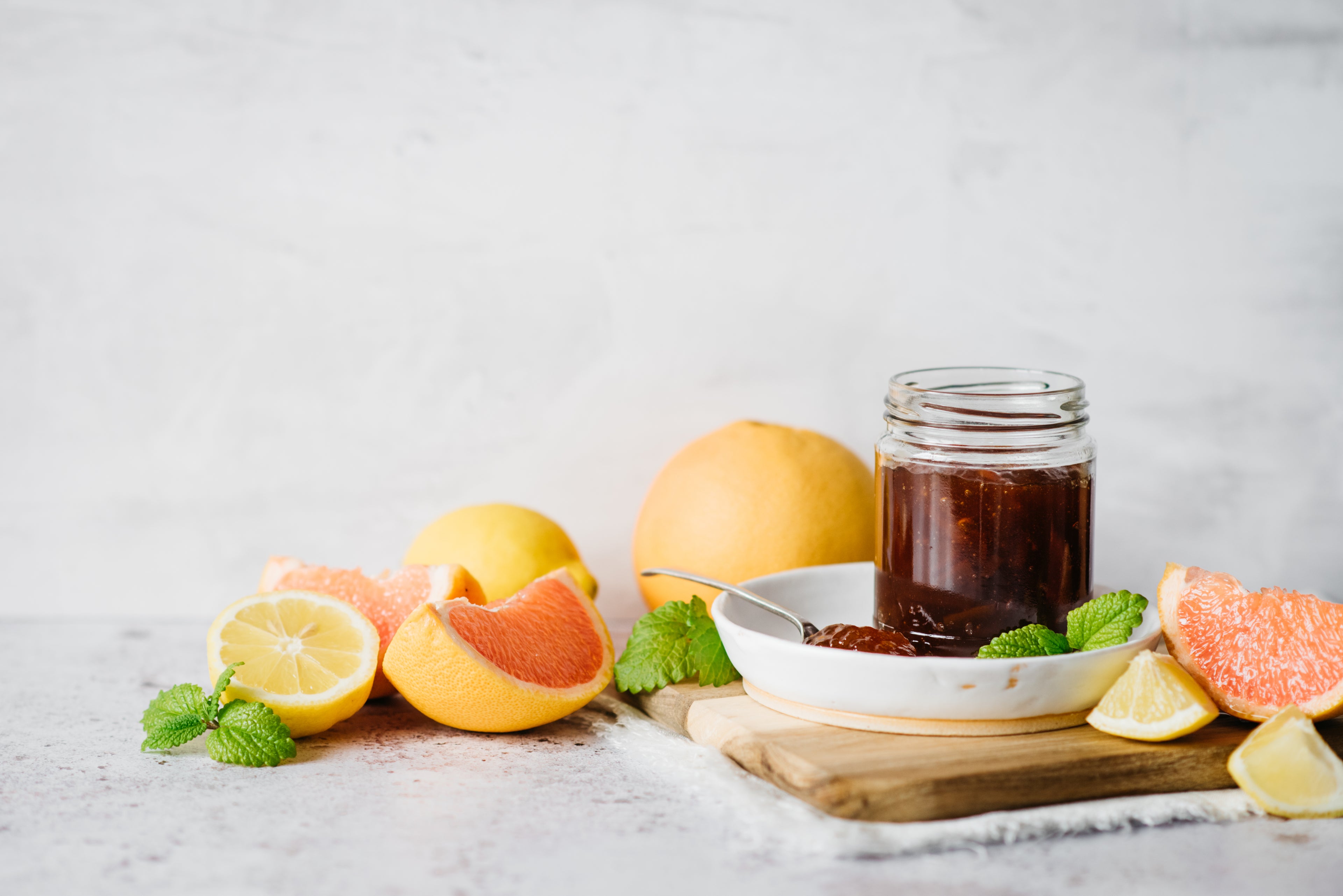 Grapefruit Lemon Marmalade in a jar