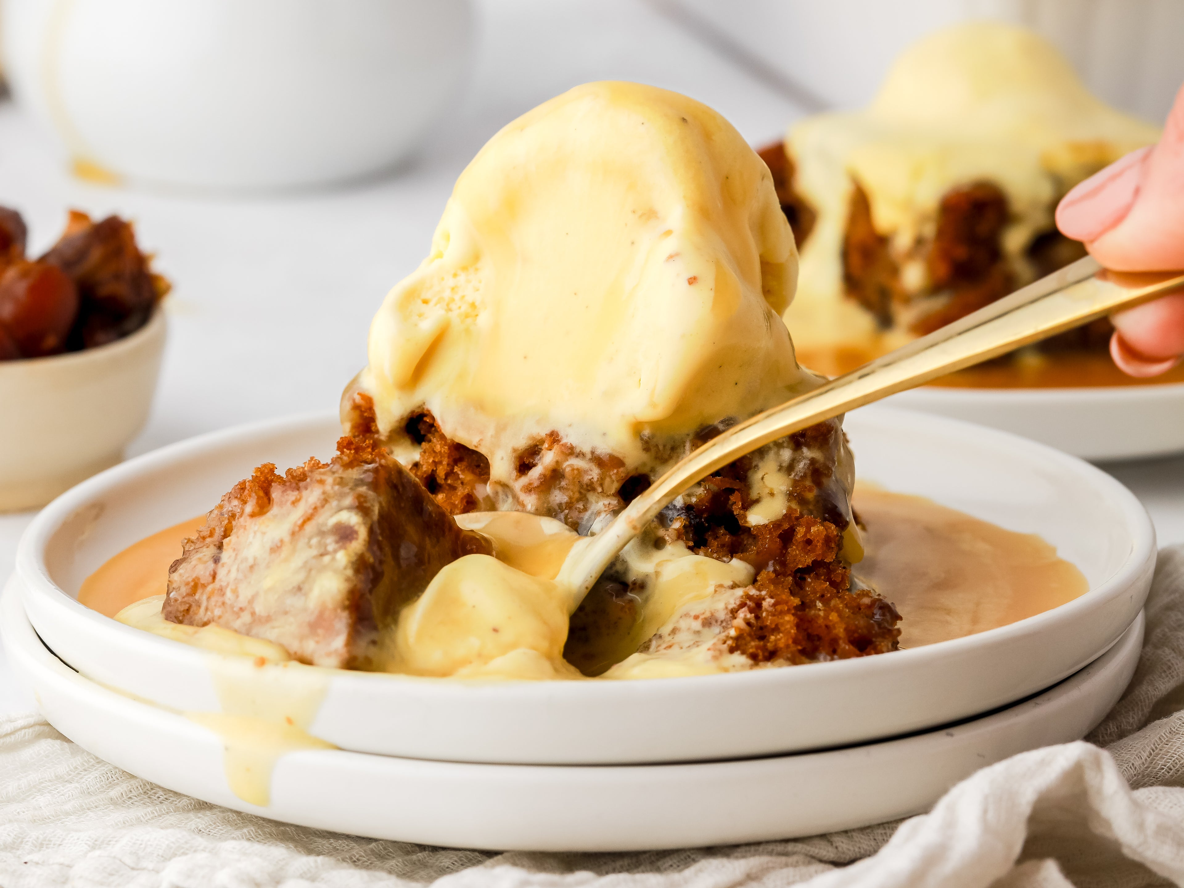 Spoonful of sticky toffee pudding