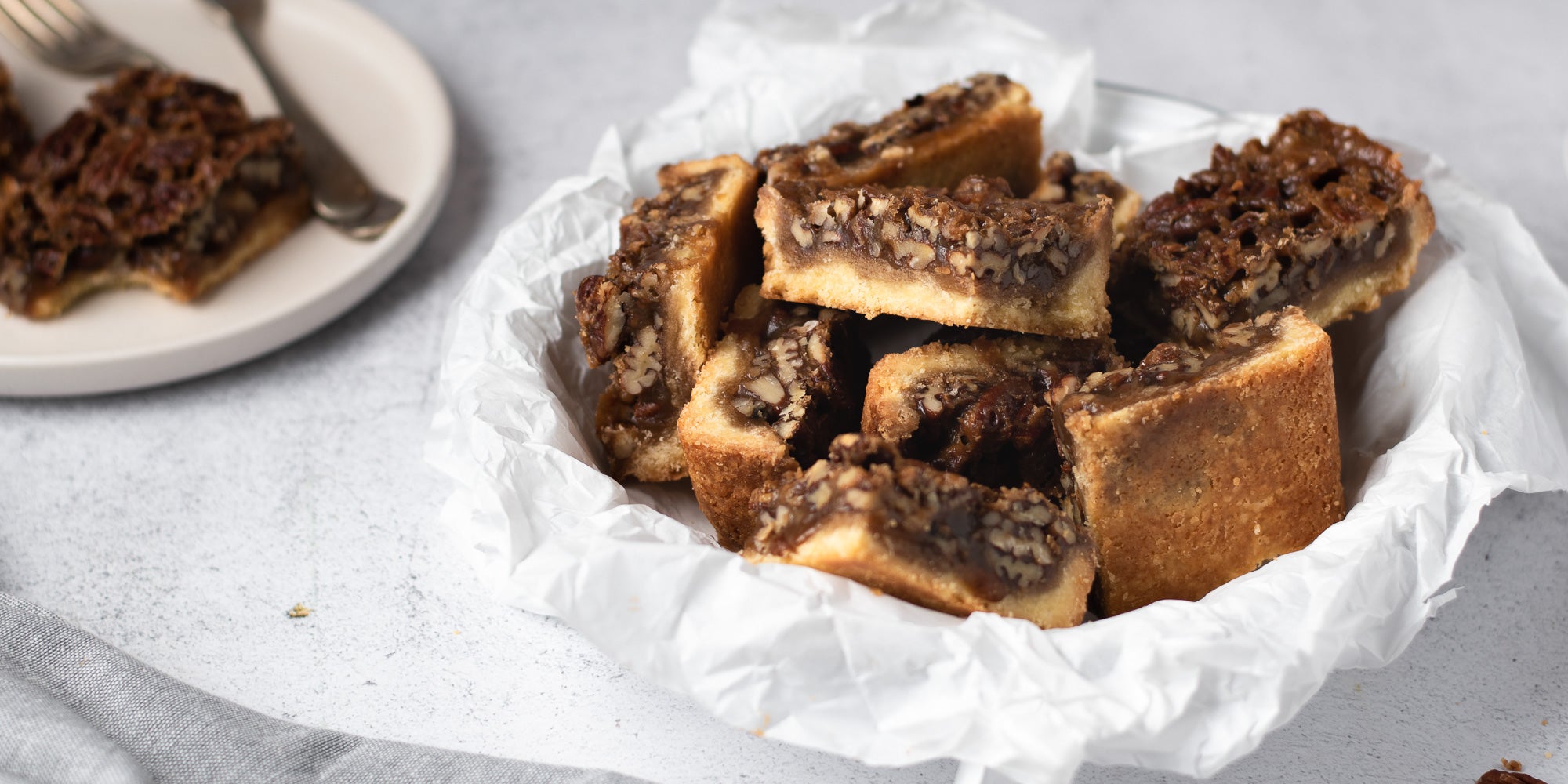 Maple Pecan Sticky Bars in a bowl