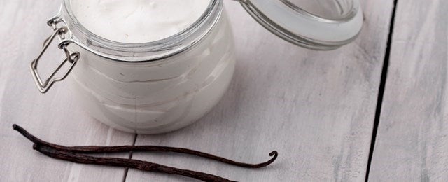 Jar of vanilla body butter