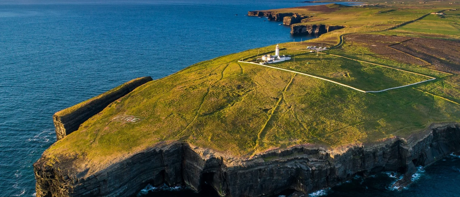 An aerial view of Cliff Coast