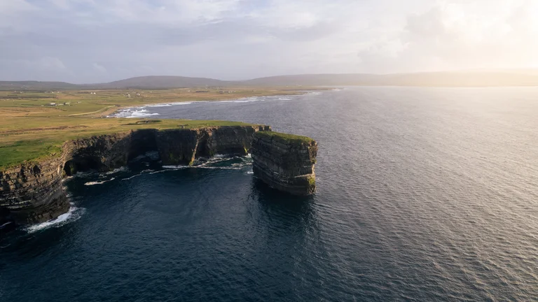 Aerial view of coastline
