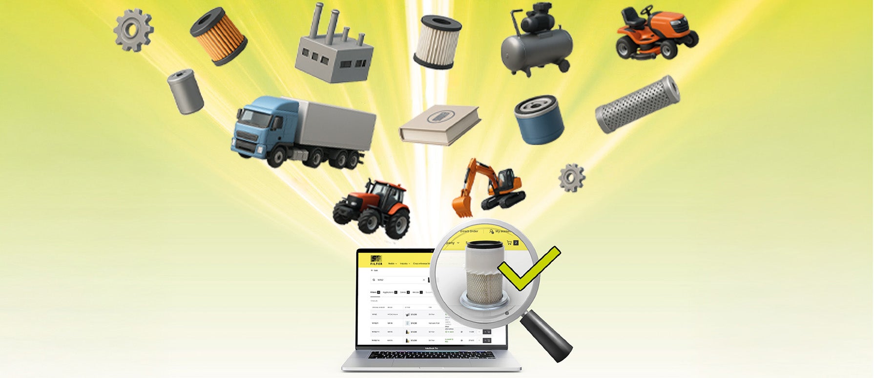 Advanced filter search SF Filter. Application catalogue online