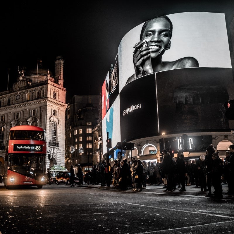 billboard at night