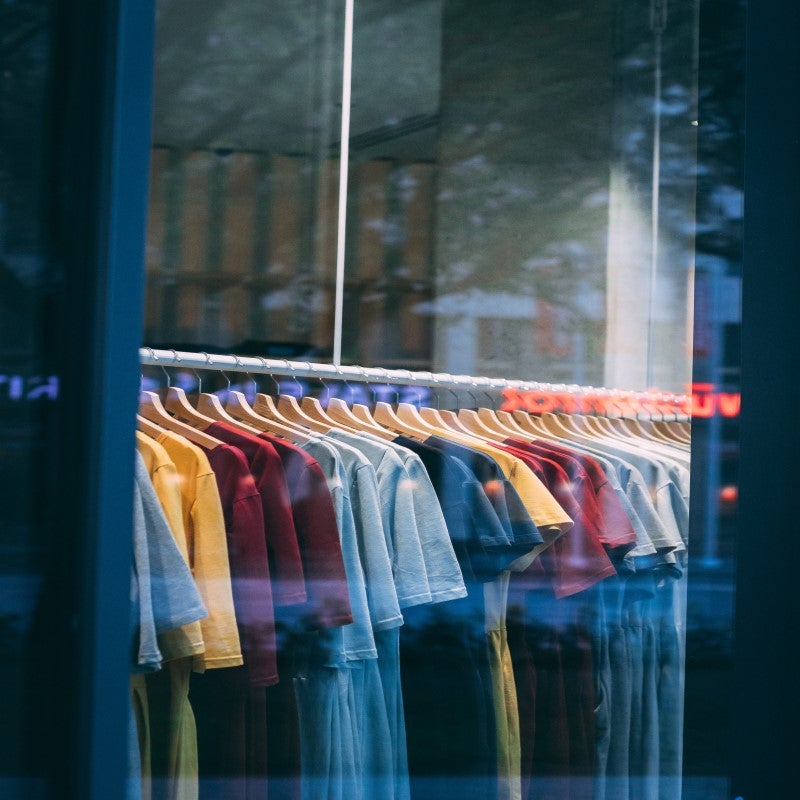 Different coloured t-shirts