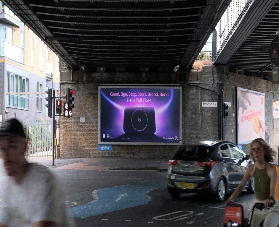 BT uses 100% recycled 48 sheets from Posterscope