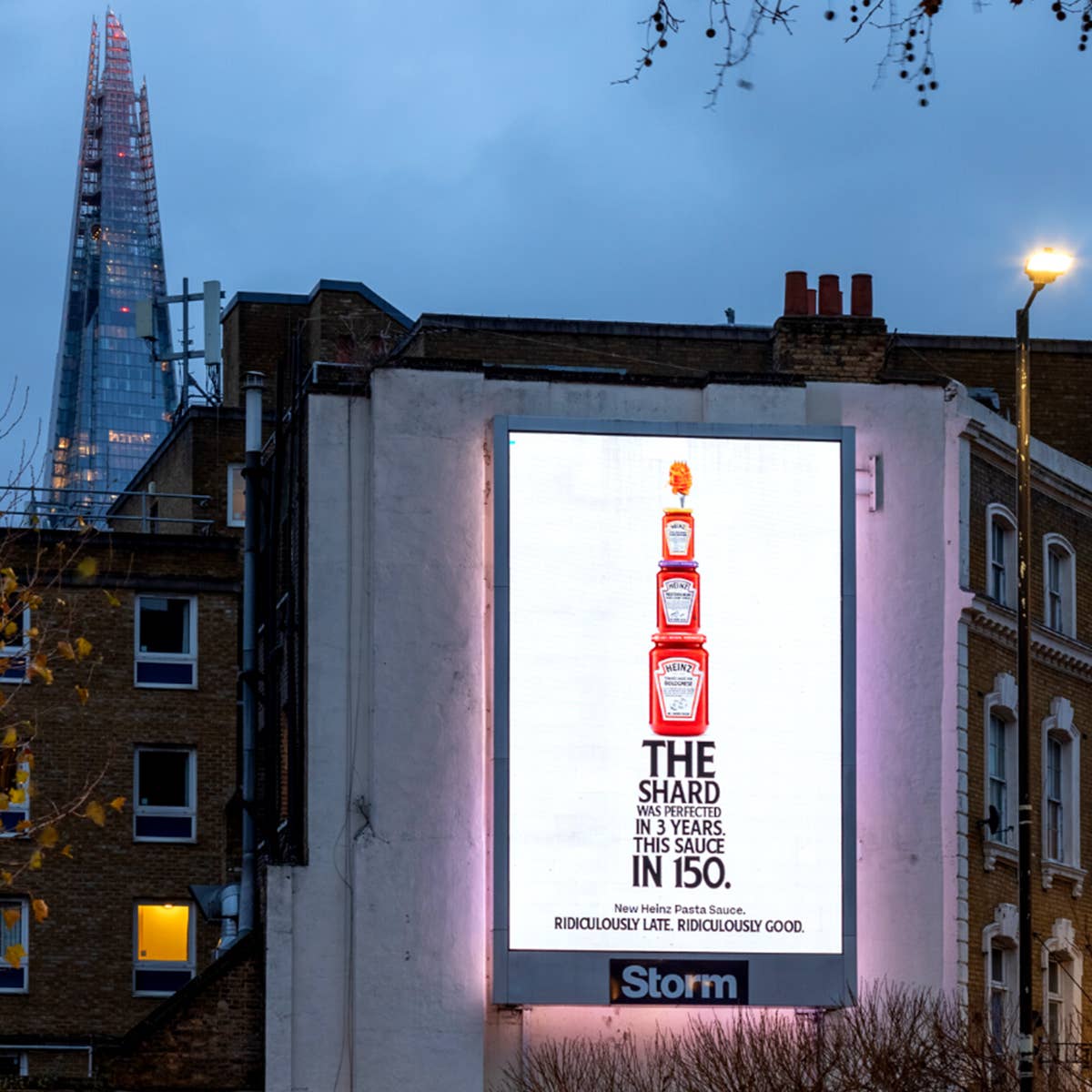 Heinz wishes the Shard a happy 10th birthday in pasta sauce push