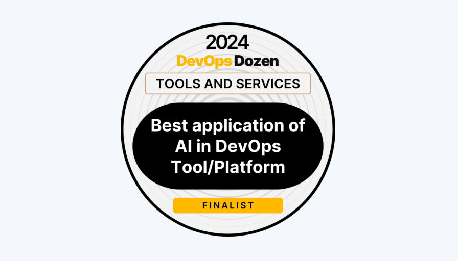 DevOps Dozen best application of AI in DevOps Tool/Platform 2024 Finalist