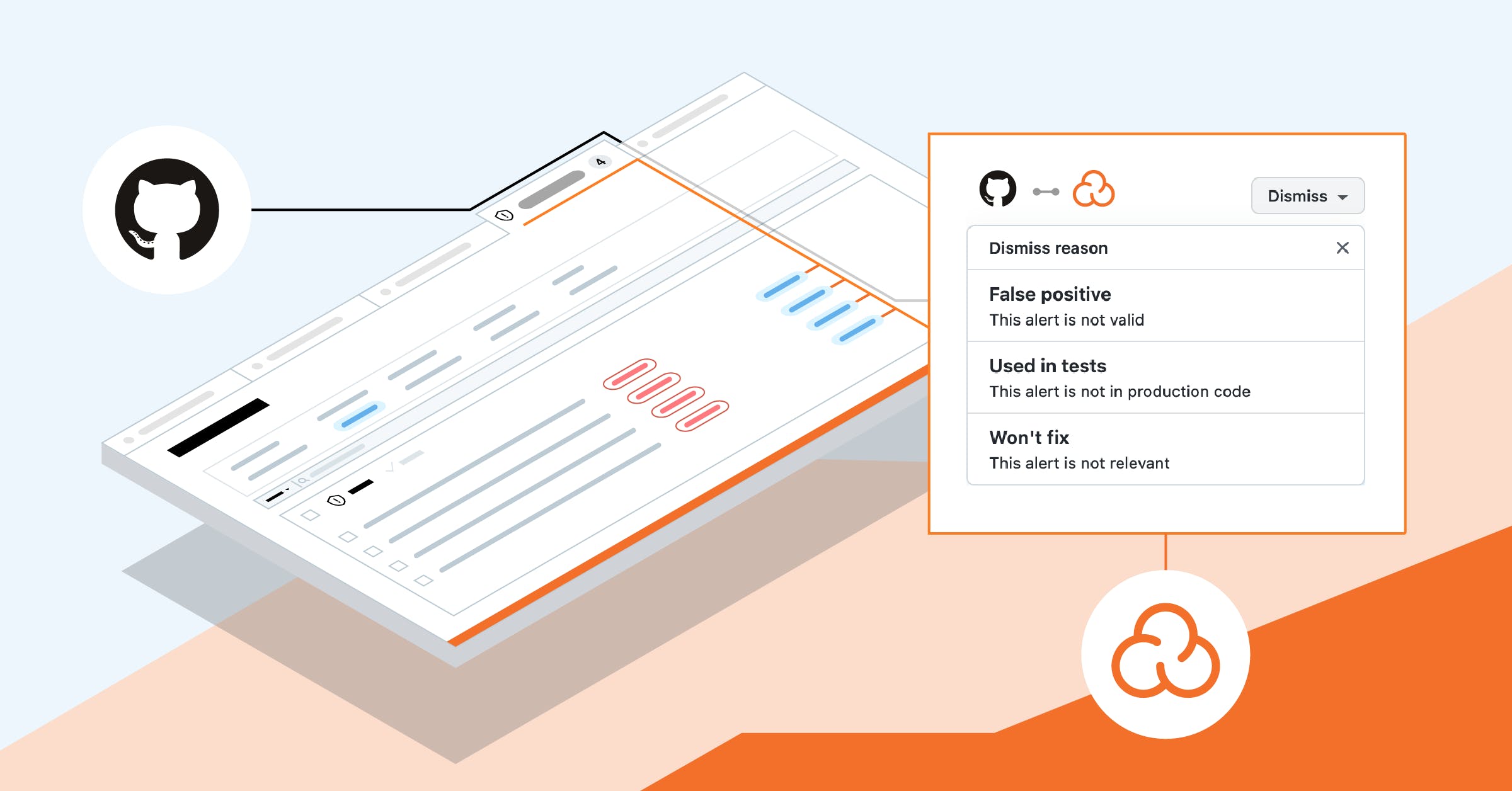 Image of GitHub Code Scanning false positives, unit tests and fixes with SonarCloud. 