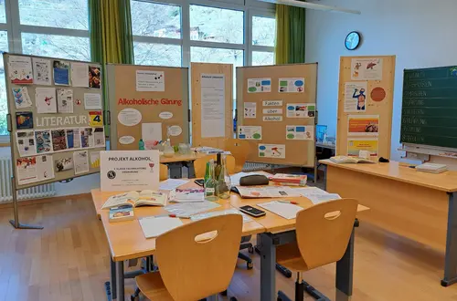 Pinwände gestaltet zum Thema Alkohol Pinwände gestaltet zum Thema Alkohol