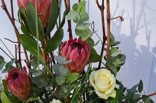 Gesteck mit Frischblumen Gesteck mit Frischblumen