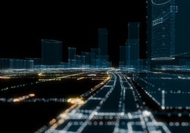 Město se světly a silnicemi