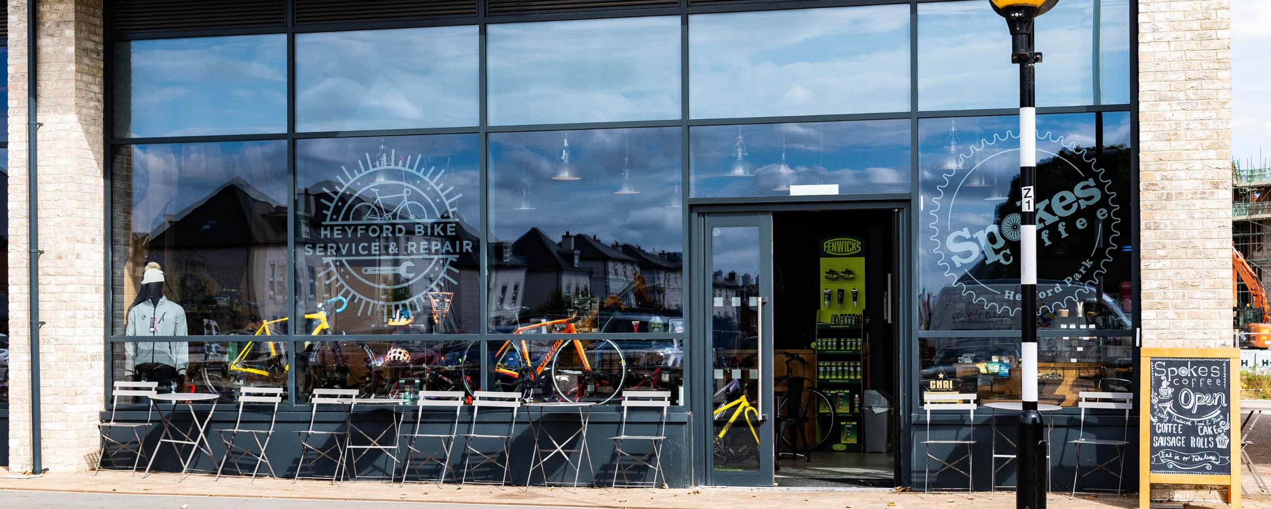 shop front of bike shop in upper heyford
